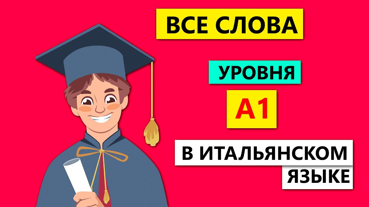 Если вы знаете эти слова то у вас уровень А1 в итальянском языке | Все слова уровня А1 в итальянском