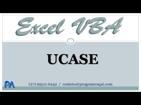 Dica de Excel VBA como usar o método UCASE - YouTube