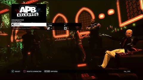 APB Reloaded - 1st Character Screen Music