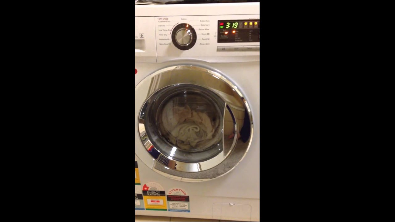 LG washer dryer combo in action- so quiet - YouTube