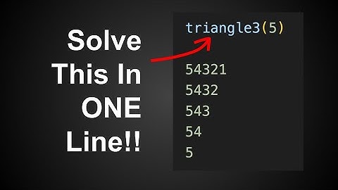 Number Triangles (Can You Solve This In ONE Line? 1)