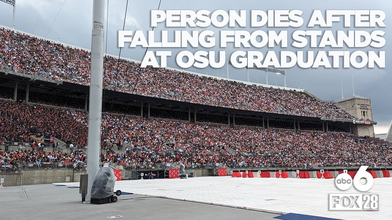 Person dies after falling from stands at OSU graduation - YouTube