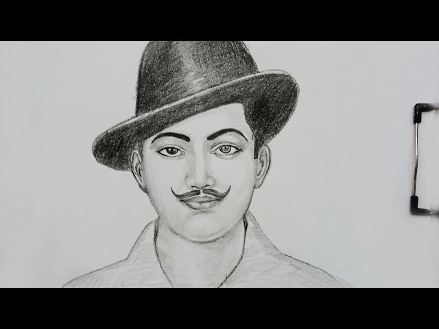 how to draw bhagat singh step by step  Draw Bhagat Singh  YouTube