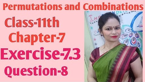 Question-8 Exercise-7.3 Permutations and combinations chapter-7 Class-11th maths