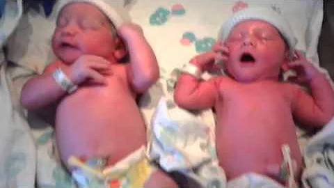 August and Beatrice sanders newborn twins
