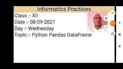 Class XII Informatics Practices 08 09 2021 By Mr  Praveen Singh