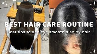 Best Hair Care Routine to Achieve Smooth, Shiny and Healthy Hair 🧴✨️ || Dreamy Hair Routine 🎀