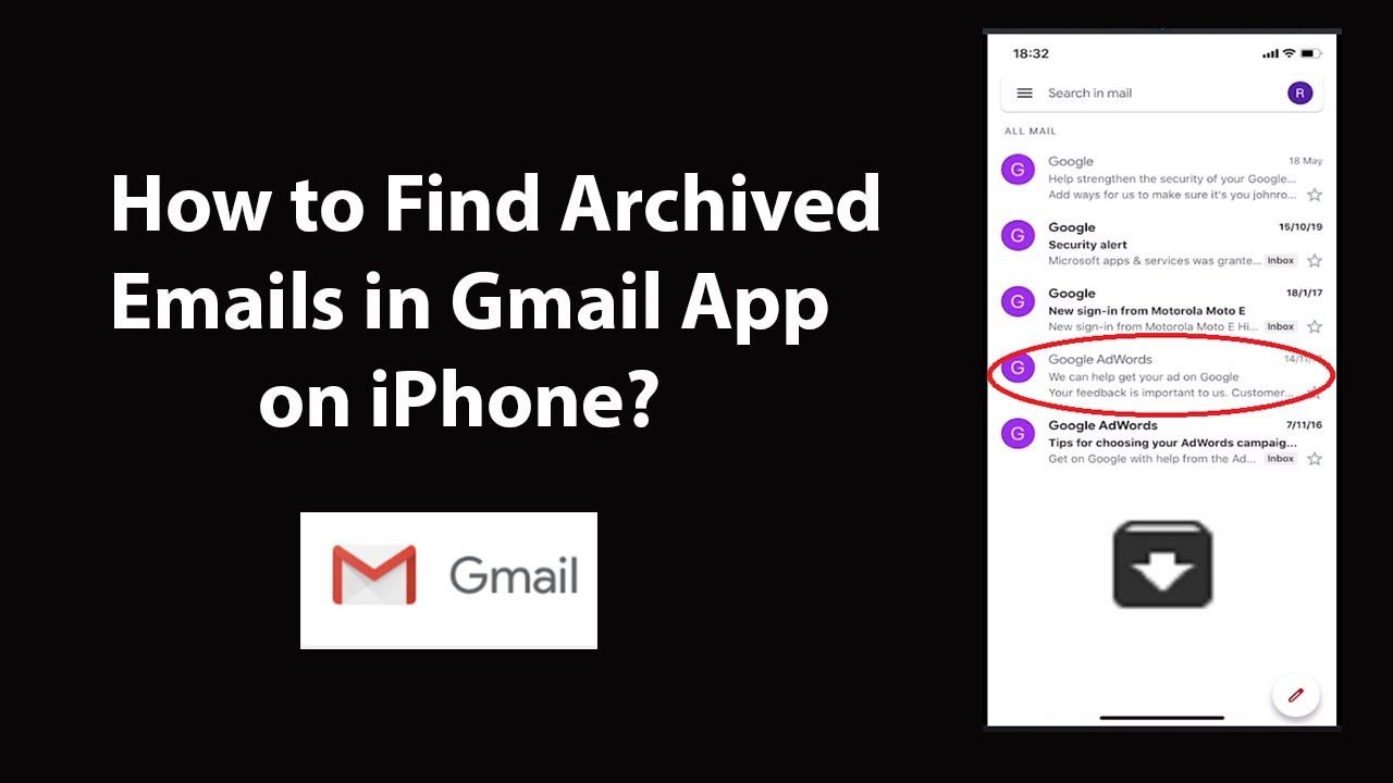 How to Find Archived Emails in Gmail App on iPhone? - YouTube