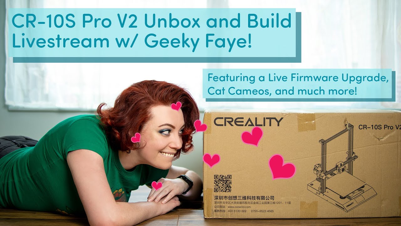 CR-10S Pro V2 3D Printer Unbox and Build Livestream - YouTube