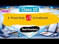 Class 10 Maths Ex 1.2 Q-1 | NCERT Solutions | Prove √5 is Irrational 🤯 | Real Numbers 💯