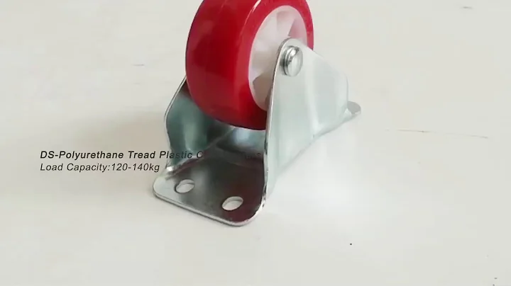 Light Duty TPU Plastic Core Casters: Small Rigid Red Caster Wheels