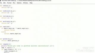 How to make a simple calculator in python 3.4.3, with codes.