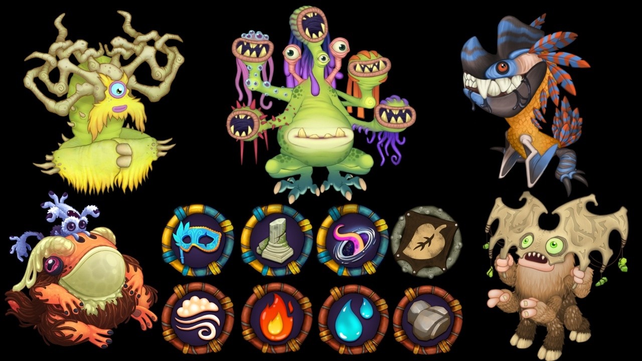 All Quad Elements Monsters 2026 - Sounds And Animations ~ My Singing Monsters