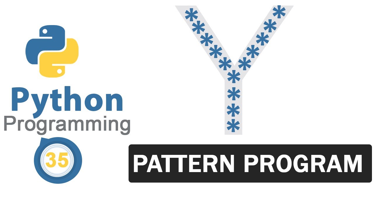 Python Pattern Programs | Printing Stars '*' in Y Shape - YouTube
