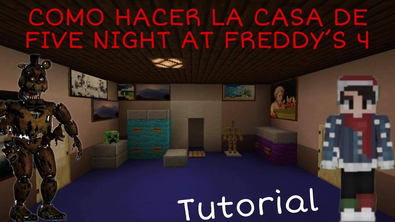 Como hacer la pizzeria de five nights at freddy's 4 en MINECRAFT- parte