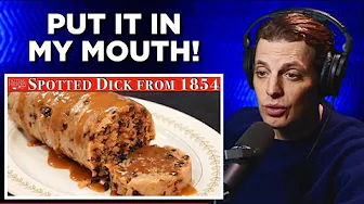American Eats Spotted Dick For The First Time!