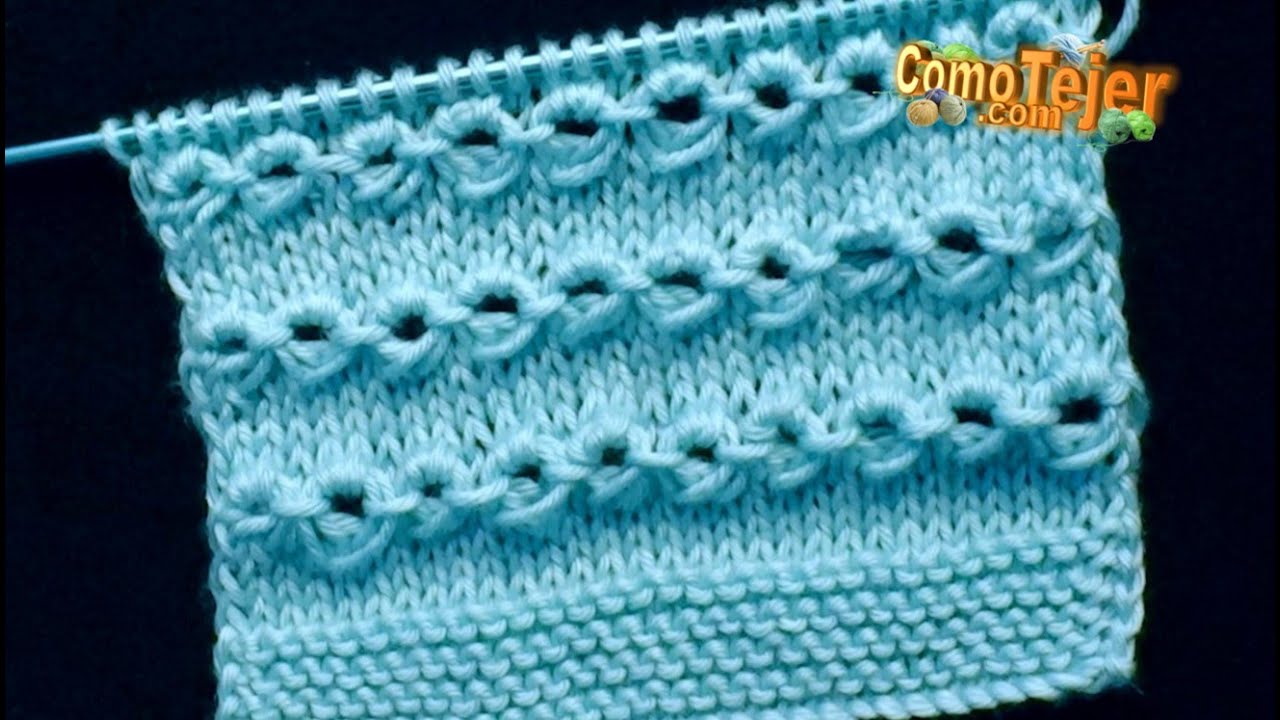 Punto Peruano Diseño para Suéter - Peruvian stitch knit 2 agujas/palillos/tricot  (904) - YouTube