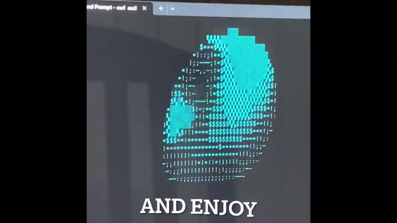How to make a spinning donut in command prompt - YouTube