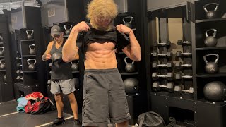 Pad work and sparring