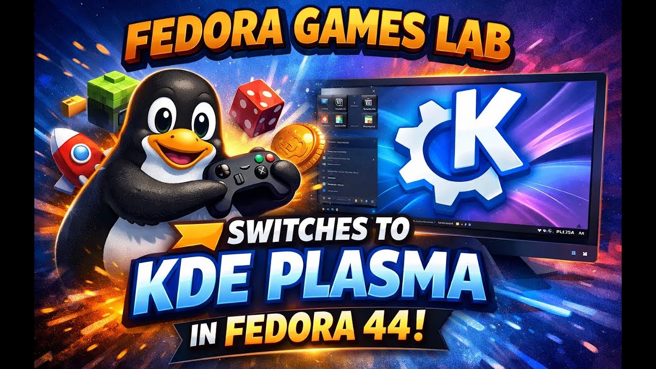 Fedora Games Lab Switches to KDE Plasma in Fedora 44 - YouTube