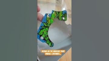 Fixing broken playfield plastics on Jurassic Park Pinball