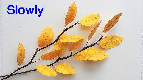 ABC TV | How To Make Autumn Twigs Yellow Leaves From Paper (Slowly) - Craft Tutorial