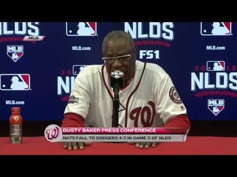 Dusty Baker following Nationals' 4-3 loss in NLDS - YouTube