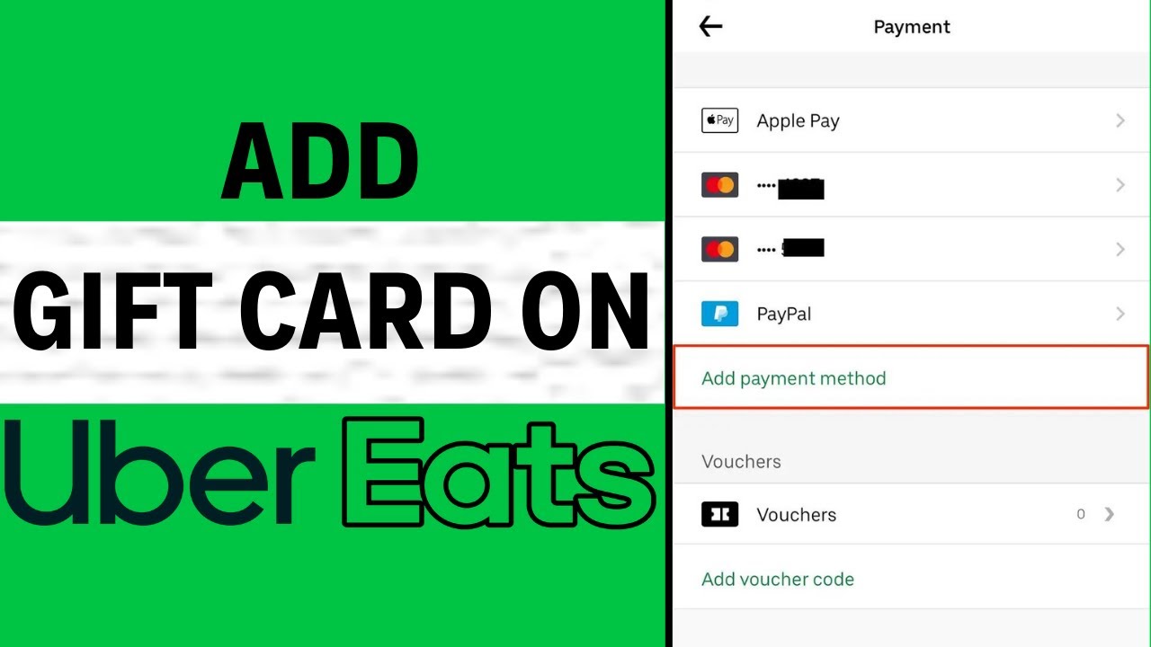 How to Add a Gift Card to your Uber Eats Account 2024 (EASY) - YouTube