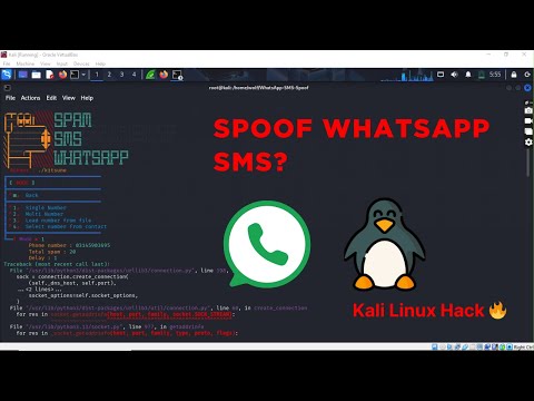 Send Spoofed WhatsApp SMS Using Kali Linux Ethical Hacking Demo