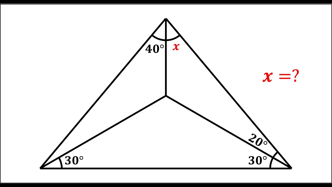 Simple Geometry Challenge Problem A challenging geometry problem | Geometry | 73 - YouTube