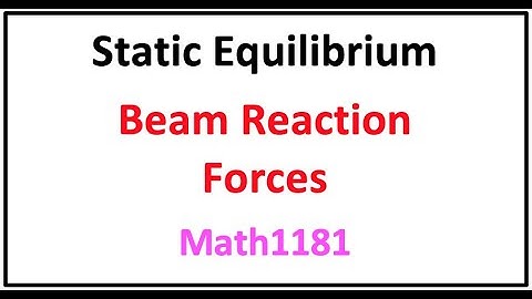 Math1181 | Unit 14 | Static Equilibrium | Part 2