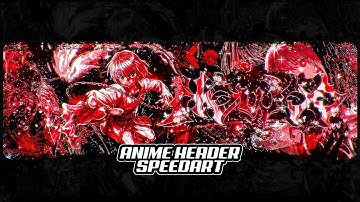 How I made this *INSANE* Anime header | Speed Art
