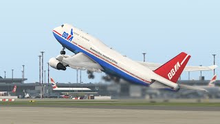 Most Beautiful Take Off From Boeing 747 And Almost Got Tail-Strike | X-Plane 11