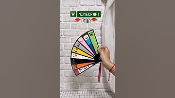 DIY Minecraft Fan✂️ gift idea🎁How to make a fan craft #minecraft #shorts #papercraft #diy #art