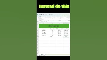 SUM Function by Excel Flow