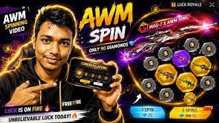 AWM Spin Luck Was INSANE 😱🔥 Got Legendary Gun in Just 90 Diamonds! | Free Fire | Makka Gamers screenshot 3