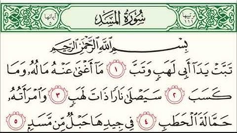 سورة المسد للشيخ محمد الدبيخي 1413هـ