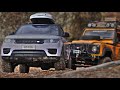 1/10 Scale RC Car Land Rover Camel Trophy D90 & Range Rover Sport Group Trail