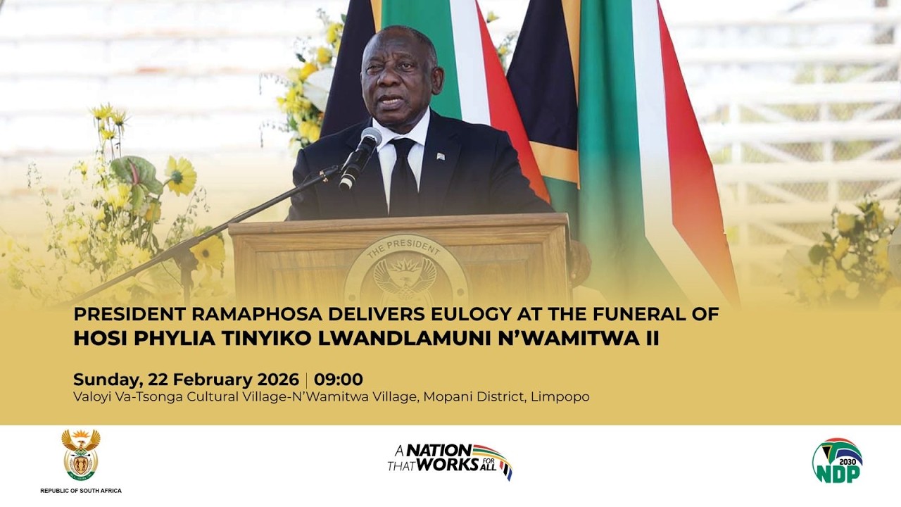 President Ramaphosa delivers eulogy at the funeral of Hosi Phylia Tinyiko Lwandlamuni N’Wamitwa II