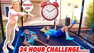 24 HOUR CHALLENGE ON THE TRAMPOLINE WITH GAVIN MAGNUS AND COCO QUINN! *HIS CRUSH* screenshot 1