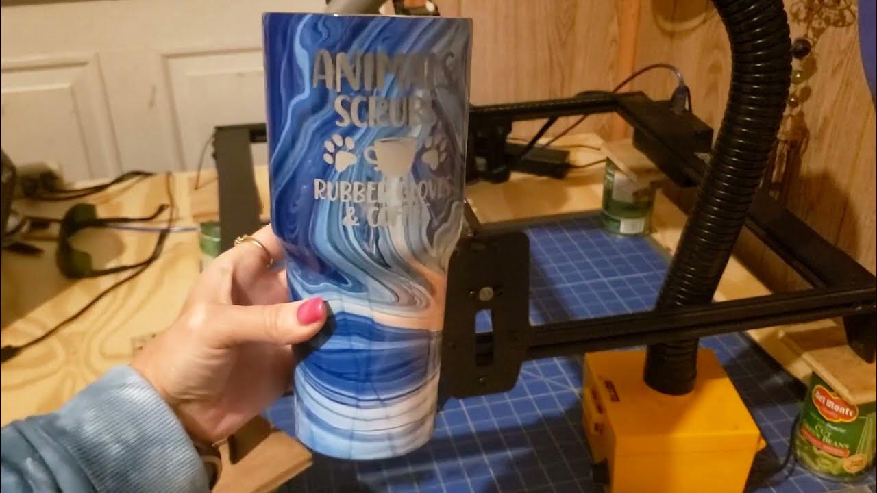 Engraving a tumbler with Atomstack A5 20W YouTube