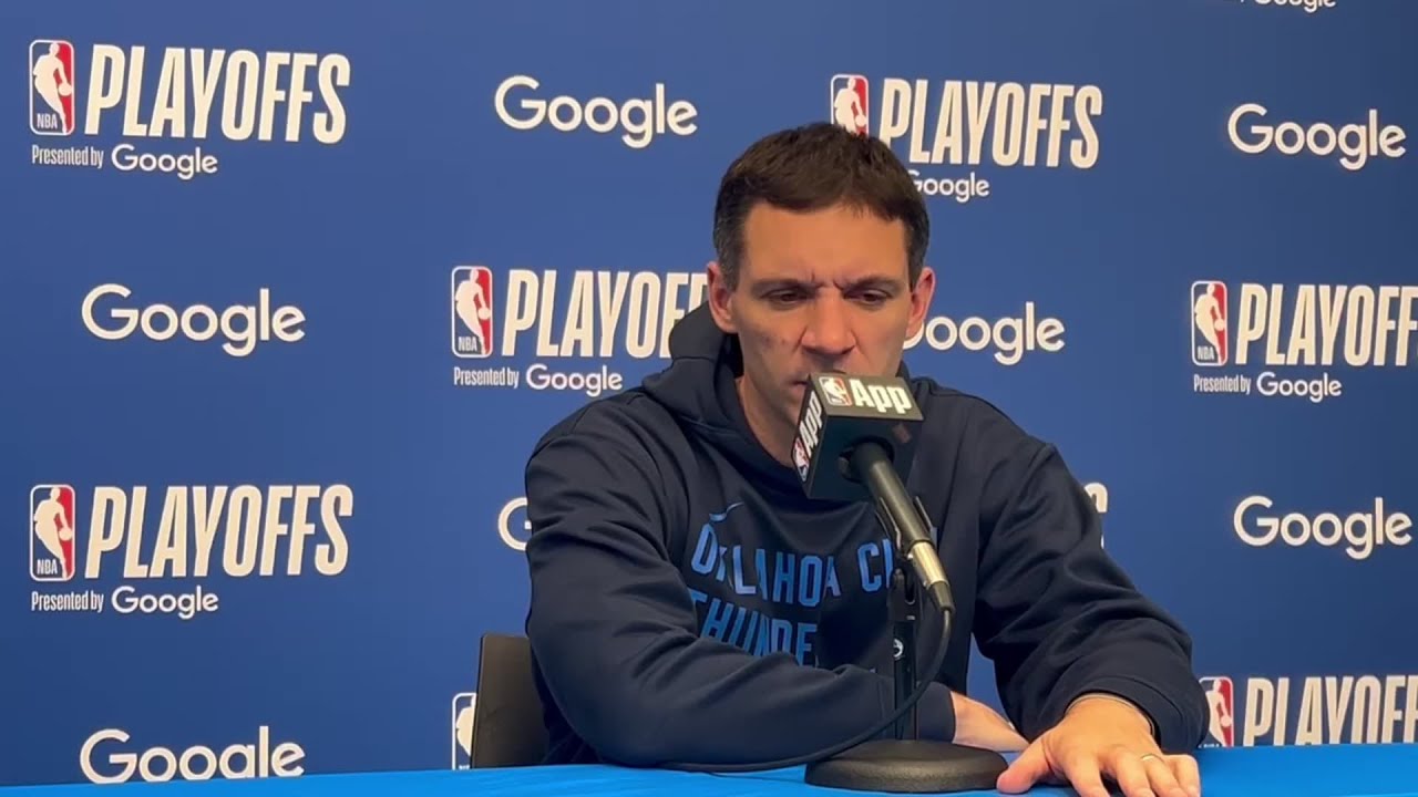OKC Thunder: Mark Daigneault talks of "imperfect" Game 1 win - YouTube