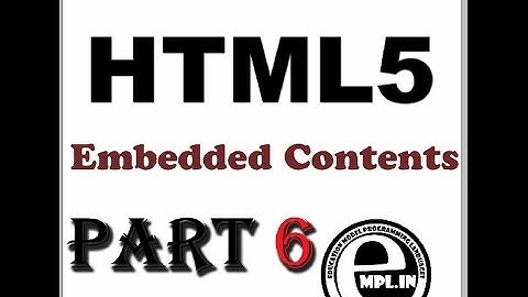 HTML5 tutorial in hindi Part-6 Embedded contents