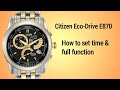Citizen ecodrive e870 full setting instruction