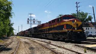 KCS 4765, KCSM 'gray ghost', and CP SD40-3 lead CP 247 by Morton Grove KCS 4765, KCSM 'gray ghost', and CP SD40-3 lead CP 247 by Morton Grove