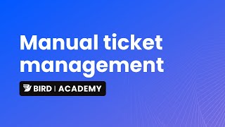 Manually assign tickets Inbox