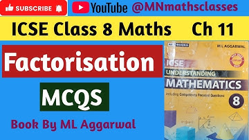 Factorisation, icse class 8 Maths chapter 11, MCQS , ML Aggarwal 👍 Subscribe 👍 Like 