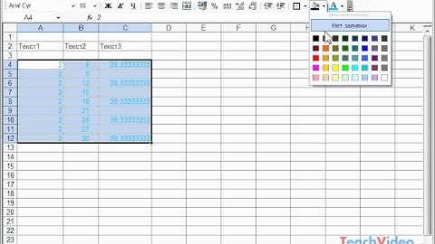 Изменение формата ячеек в Microsoft Excel 2003 (42/49)
