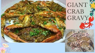 Giant Sea Crab Cooking / Crab Gravy / நண்டு தொக்கு / Easy Sea Crab Gravy