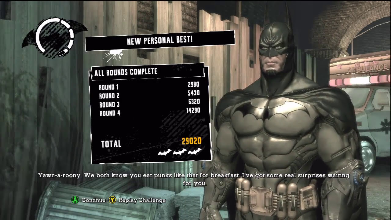 Batman: Arkham Asylum Challenge Map Crime Alley - YouTube